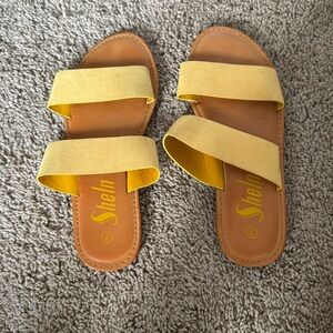 They are from SHEIN beautiful yellow sandals